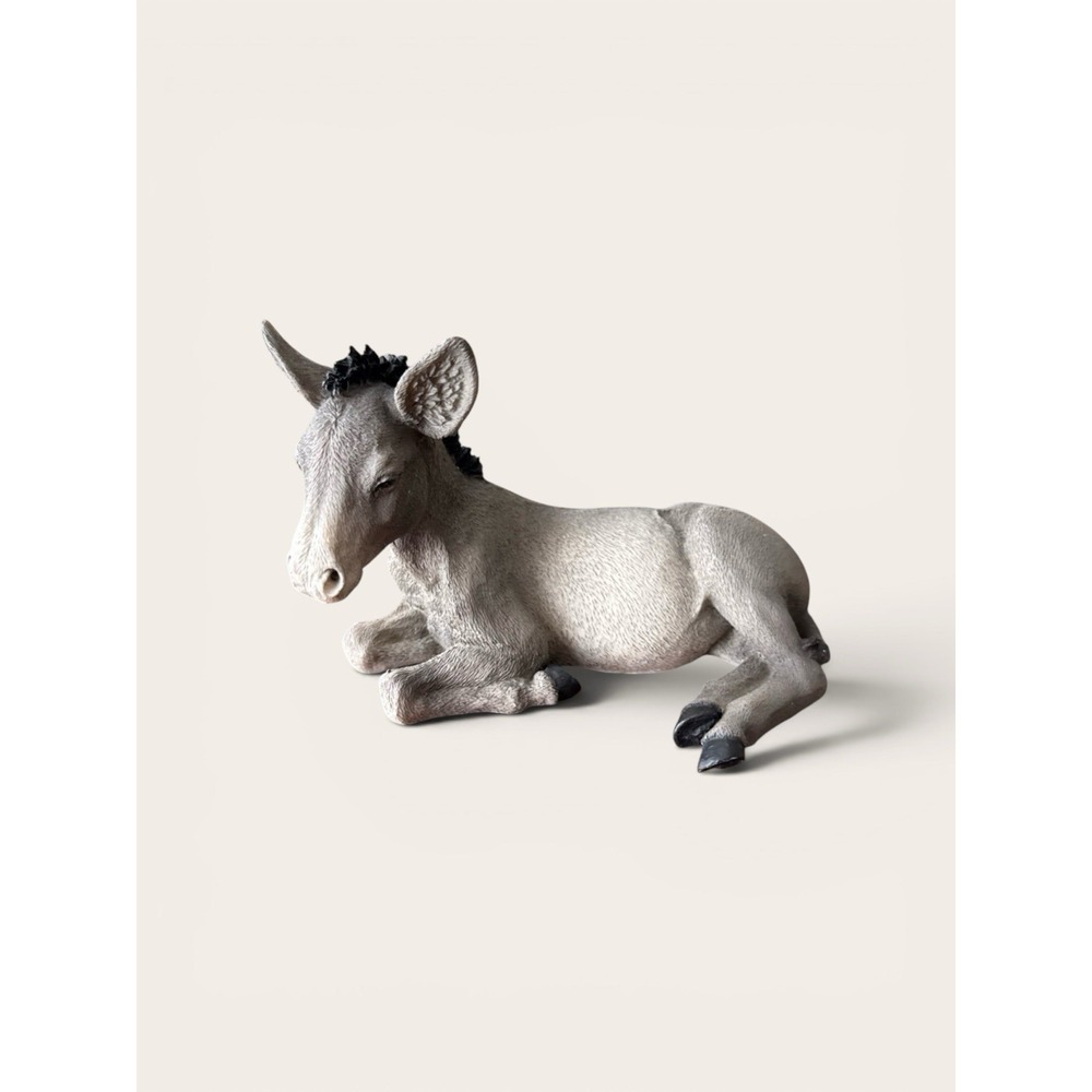 Vintage 1990 Nativity Donkey Resin Figure Made Italy Castagna Collection EUC